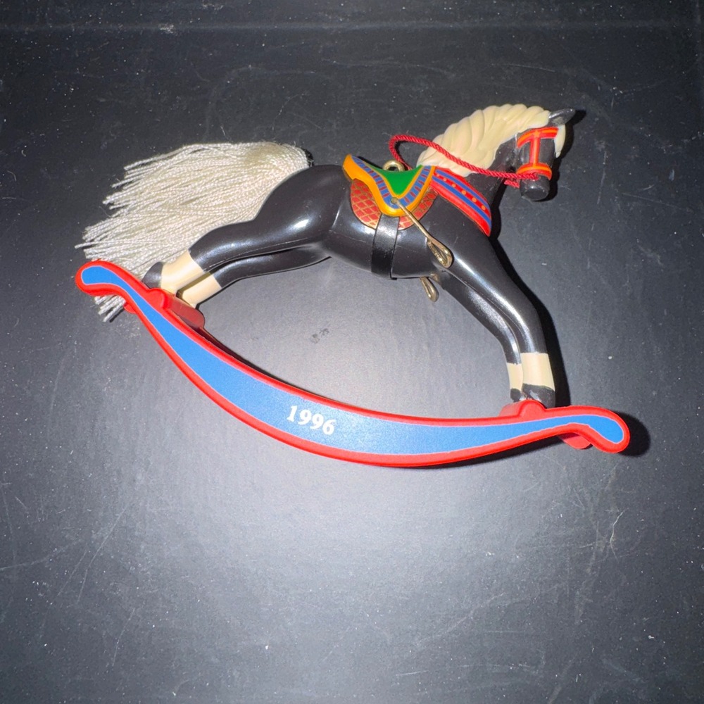 Hallmark Keepsake 1996 Rocking Horse Ornament 16th Final In Series Linda Sickman